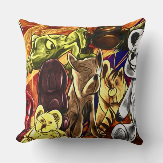 小動物化粧枕 クッション (正面)