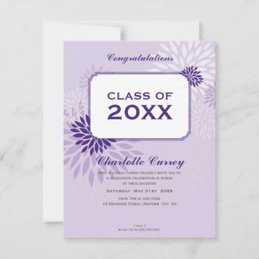 小卒業発表:: GRAD105 1P 招待状 (正面)