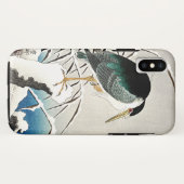 小原古邨による雪の中のサギの美術作品 Case-Mate iPhoneケース (裏面(横))