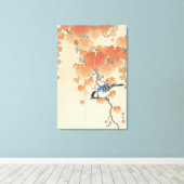 小原古邨のヴィンテージ日本鳥アートプリント キャンバスプリント (インサイチュ (ウッドフロア))