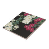 小原古邨の菊のヴィンテージアート タイル (側面)