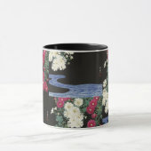 小原古邨の菊のヴィンテージアート マグカップ (中央)
