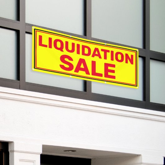 小口清算販売大 横断幕 (ビルの外側)