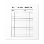 小口現金トラッカー・ノートパッド ノートパッド (正面)