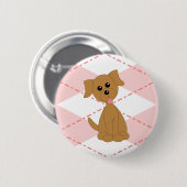 小名門私立校風の犬 缶バッジ (正面&裏面)