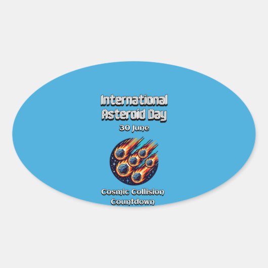 小国際的惑星の日。 楕円形シール (正面)