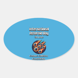 小国際的惑星の日。 楕円形シール