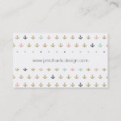 小型いかりパターン 名刺 (裏面)