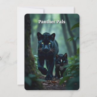 小型および大きな猫- Panther Pals – フラットカード