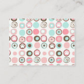 小型くまくまの女の子のテーブルカードきっかり プレイスカード (裏面)