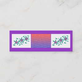 小型しおりカード紫色の花は写真を加えます スキニー名刺