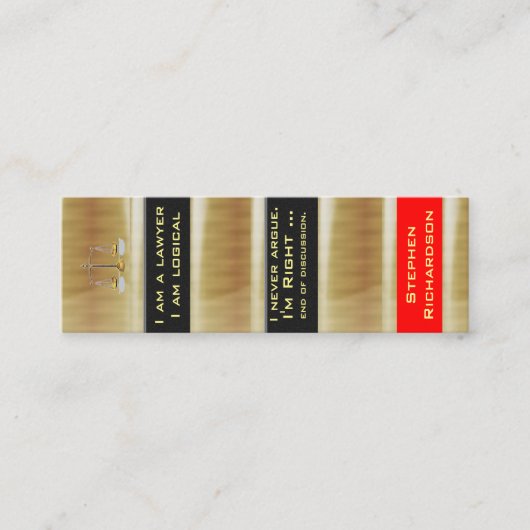 小型しおり スキニー名刺 (正面)