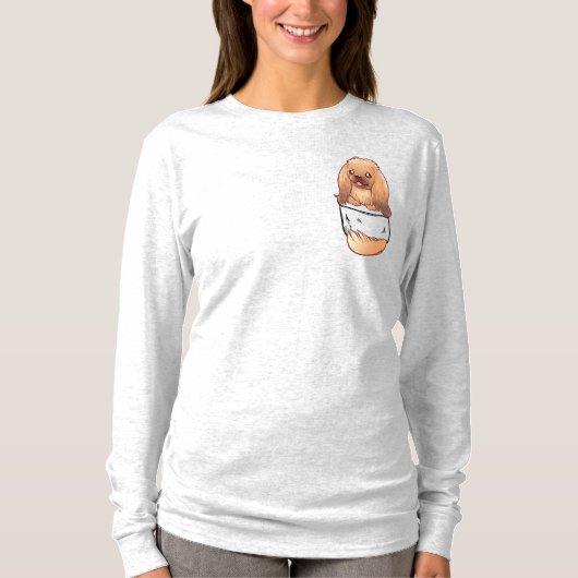 小型のかわいいPekingeseの小犬 Tシャツ (正面)