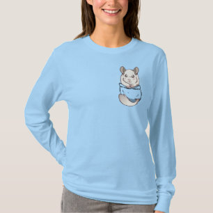 小型のかわいく白い毛皮のチンチラ Tシャツ