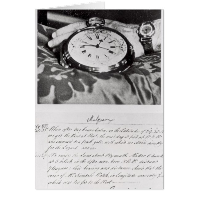 小型のクロノメーターのファクシミリ (正面)