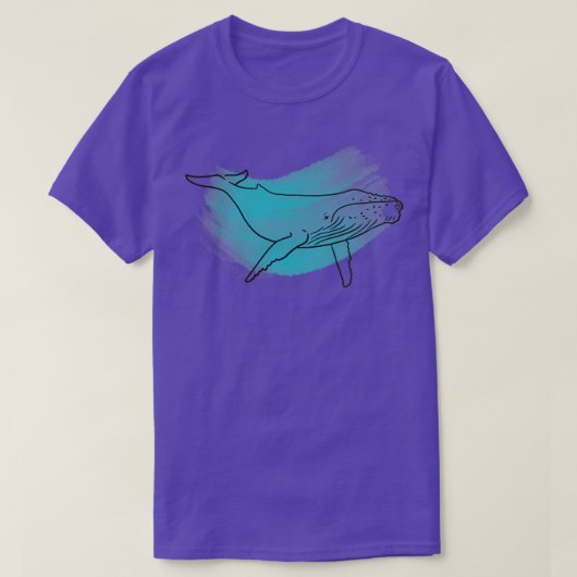 小型のザトウクジラ Tシャツ (デザイン正面)