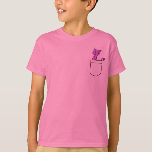 小型のワイシャツの猫によって Tシャツ (正面)