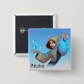 小型の伝説のiNuke Pin 缶バッジ (正面&裏面)