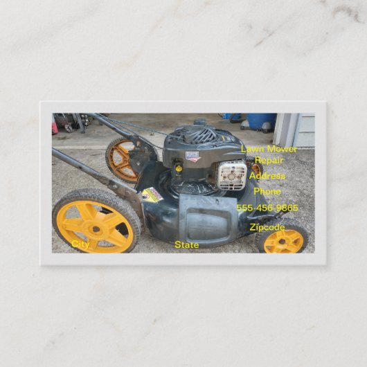 小型エンジンの修理整備士 名刺 (正面)