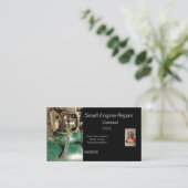 小型エンジンの芝刈り機の修理 名刺 (スタンド正面)