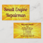 小型エンジンリペアマンサンシャインビジネスカード 名刺 (正面/裏面)