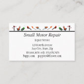 小型エンジン修理カスタム事業 名刺 (正面)