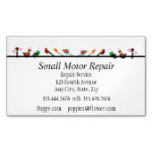 小型エンジン修理カスタム名刺 マグネット名刺 (正面)