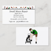 小型エンジン修理カスタム名刺 名刺 (正面/裏面)