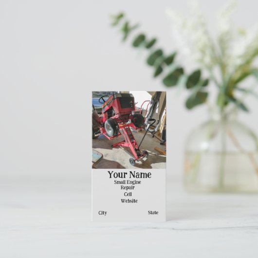 小型エンジン修理サービス 名刺 (スタンド正面)