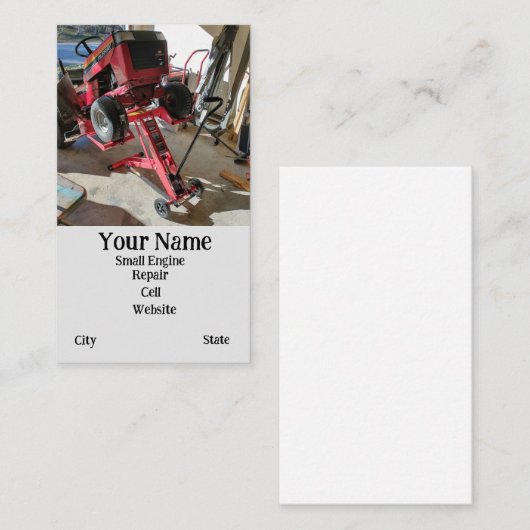 小型エンジン修理サービス 名刺 (正面/裏面)