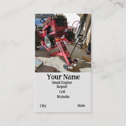 小型エンジン修理サービス 名刺 (正面)