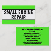 小型エンジン修理ネオングリーン 名刺 (正面/裏面)