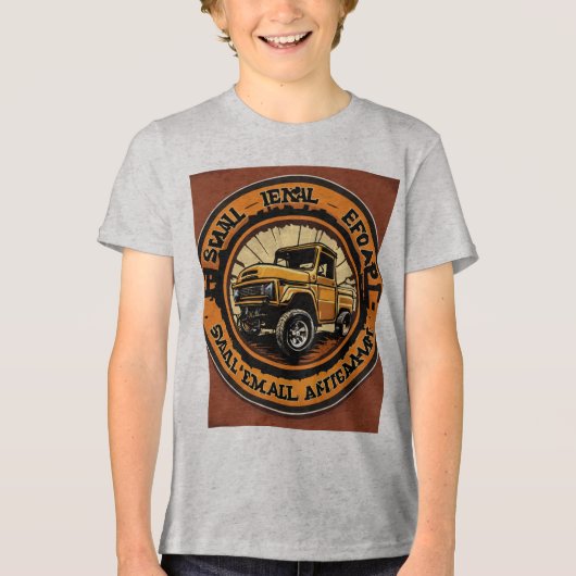 小型エンジン修理ロゴ トライブレンドTシャツ (正面)