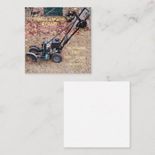 小型エンジン修理名刺 スクエア名刺 (正面/裏面)