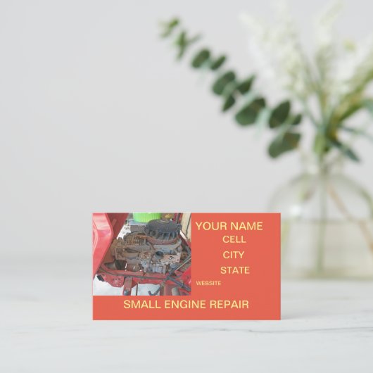 小型エンジン修理工場 名刺 (スタンド正面)