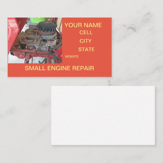 小型エンジン修理工場 名刺 (正面/裏面)