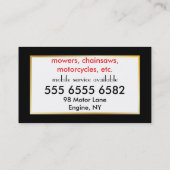 小型エンジン修理素晴らし値新カラフルしいキューブ 名刺 (裏面)