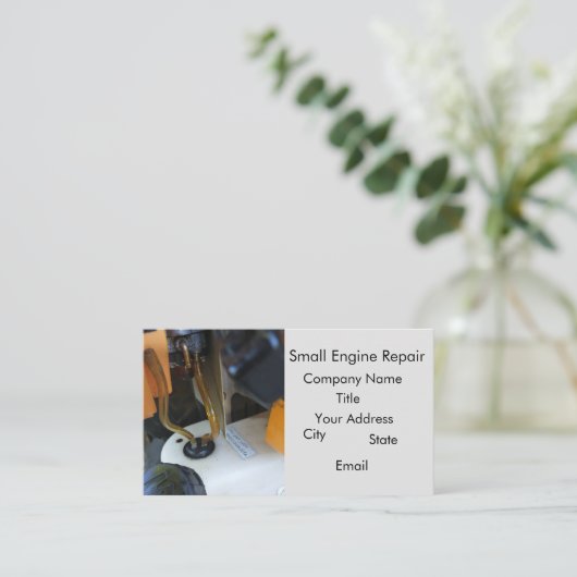 小型エンジン2サイクル修理 名刺 (スタンド正面)