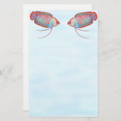 小型グラミーの魚の文房具 便箋 (正面/裏面)
