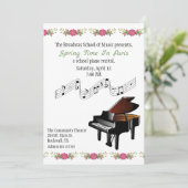 小型グランドピアノおよび花のピアノ演奏会 招待状 (スタンド正面)