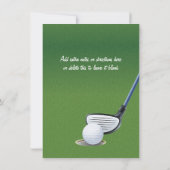 小型ゴルフ風車のパーティの招待状 招待状 (裏面)