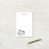 小型シュナウツァーのメモ帳 ポストイット (デスク上)