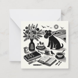 小型シュナウツァーノートカード ノートカード