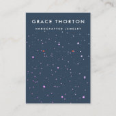 小型スターティール（緑がかった色）イヤリングジュエリーディスプレイカード 名刺 (正面)