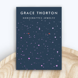 小型スターティール（緑がかった色）イヤリングジュエリーディスプレイカード 名刺