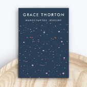 小型スターティール(緑がかった色)イヤリングジュエリーディスプレイカード 名刺