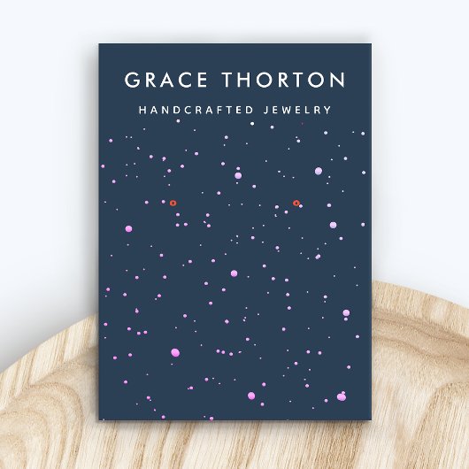 小型スターティール（緑がかった色）イヤリングジュエリーディスプレイカード 名刺