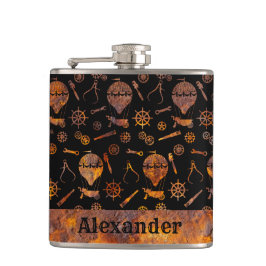 小型スチームパンクカラフルラスティバルーンテーマ フラスク