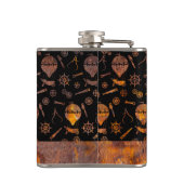 小型スチームパンクカラフルラスティバルーンテーマ フラスク (裏面)