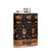 小型スチームパンクカラフルラスティ飛行船テーマ フラスク (右)